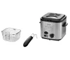 (BONTOTT / K738960) SilverCrest SFM 840 B2 INOX nemesacél mini olajsütő, 1-2 személyes fritőz, 1.2 literes, 840 W