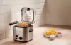 (BONTOTT / K738960) SilverCrest SFM 840 B2 INOX nemesacél mini olajsütő, 1-2 személyes fritőz, 1.2 literes, 840 W