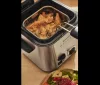 (BONTOTT / K738960) SilverCrest SFM 840 B2 INOX nemesacél mini olajsütő, 1-2 személyes fritőz, 1.2 literes, 840 W