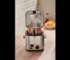 (BONTOTT / K738960) SilverCrest SFM 840 B2 INOX nemesacél mini olajsütő, 1-2 személyes fritőz, 1.2 literes, 840 W