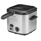   SilverCrest SFM 840 B2 INOX nemesacél mini olajsütő, 1-2 személyes fritőz, 1.2 literes, 840 W