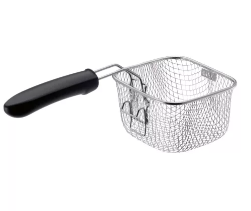SilverCrest SFM 840 B2 INOX nemesacél mini olajsütő, 1-2 személyes fritőz, 1.2 literes, 840 W