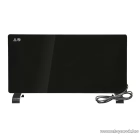  SilverCrest SGH 2000 B2 BK Elektromos üveglapos álló hősugárzó fűtőpanel konvektor, fekete, 1000W / 2000W