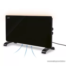   SilverCrest SGH 2000 B2 BK Elektromos üveglapos álló hősugárzó fűtőpanel konvektor, fekete, 1000W / 2000W