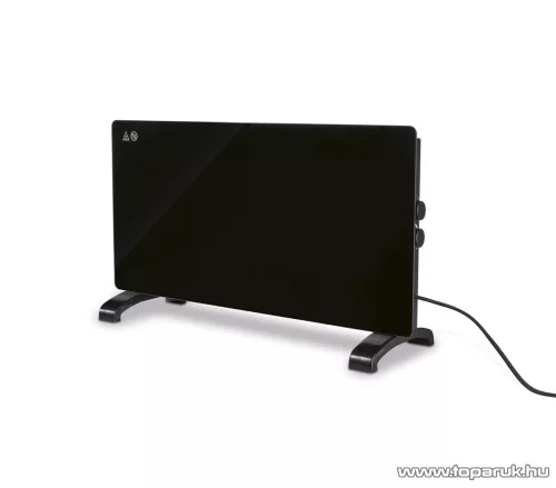 SilverCrest SGH 2000 B3 BK Elektromos üveglapos álló hősugárzó fűtőpanel konvektor, fekete, 1000W / 2000W