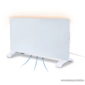   SilverCrest SGH 2000 B3 WH Elektromos üveglapos álló hősugárzó fűtőpanel konvektor, fehér, 1000W / 2000W