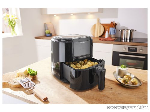 (BONTOTT / 416140) SilverCrest SHFD 1400 C1 Digitális forrólevegős olaj nélküli fritőz sütő 8 automata programmal, 2,4 literes, 1400 W