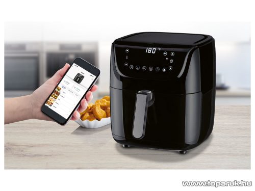 SilverCrest SHFS 2150 A1 SMART Digitális forrólevegős olajsütő, fritőz, XL 5,2 liter, 2150 W