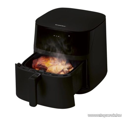 SilverCrest SHFS 2150 A2 SMART Digitális forrólevegős olajsütő, fritőz, XL 5,2 liter, 2150 W, matt fekete