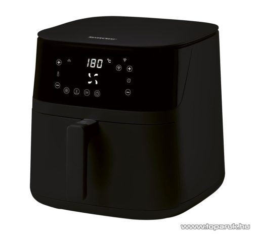 SilverCrest SHFS 2150 A2 SMART Digitális forrólevegős olajsütő, fritőz, XL 5,2 liter, 2150 W, matt fekete