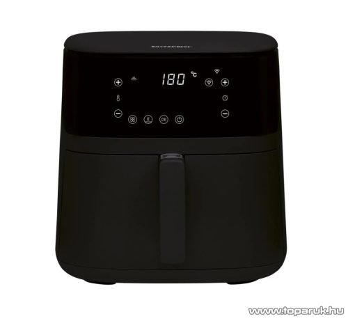 SilverCrest SHFS 2150 A2 SMART Digitális forrólevegős olajsütő, fritőz, XL 5,2 liter, 2150 W, matt fekete