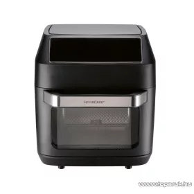   SilverCrest SHF 1800 C1 Air Fryer 9 az 1-ben grillcsirke / kebab / forrólevegős / légkeveréses digitális sütő forgó grillel, sütőkosárral + 3 sütőráccsal, belső világítással, 12 literes