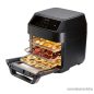   SilverCrest SHF 1800 C1 Air Fryer 9 az 1-ben grillcsirke / kebab / forrólevegős / légkeveréses digitális sütő forgó grillel, sütőkosárral + 3 sütőráccsal, belső világítással, 12 literes