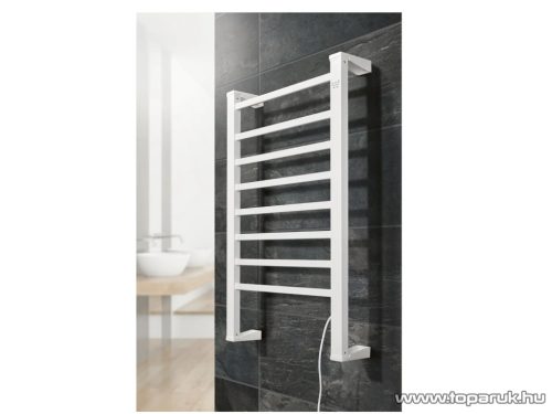 SilverCrest SHH 150 E2 Álló és falra szerelhető fűtött, elektromos törölközőszárító radiátor időzítő funkcióval, fehér, 150 W