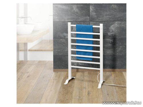 SilverCrest SHH 150 E2 Álló és falra szerelhető fűtött, elektromos törölközőszárító radiátor időzítő funkcióval, fehér, 150 W