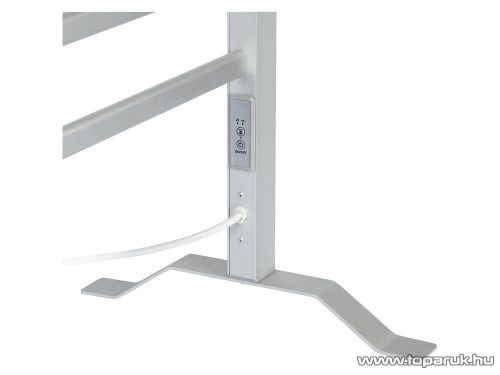 SilverCrest SHH 150 D1 Álló és falra szerelhető fűtött, elektromos törölközőszárító radiátor időzítő funkcióval, ezüst, 150 W