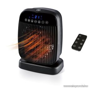   (SELEJT / K-364422) SilverCrest SHLF 2000 E4 BK Digitális fűtőventilátor, ventilátoros hősugárzó fűtőtest távirányítóval, 2000 W, fekete