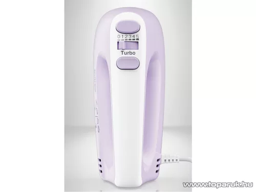 SilverCrest SHM 300 F1 LILA Kézi mixer 5 sebességfokozattal és Turbo funkcióval, halvány lila, 300 W