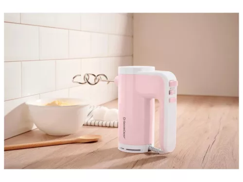 SilverCrest SHM 400 G1 PINK Kézi mixer 5 sebességfokozattal és Turbo funkcióval, rózsaszín, 400 W