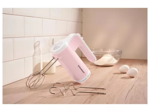 SilverCrest SHM 400 G1 PINK Kézi mixer 5 sebességfokozattal és Turbo funkcióval, rózsaszín, 400 W