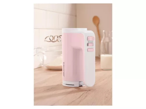SilverCrest SHM 400 G1 PINK Kézi mixer 5 sebességfokozattal és Turbo funkcióval, rózsaszín, 400 W