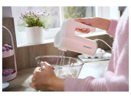 SilverCrest SHM 400 G1 PINK Kézi mixer 5 sebességfokozattal és Turbo funkcióval, rózsaszín, 400 W
