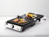 (ESZTÉTIKAI SÉRÜLT / K871758) SilverCrest SKGE 2000 D3 INOX Asztali elektromos kontaktgrill, kivehető ILAG bevonatú sütőlapokkal, 2000W