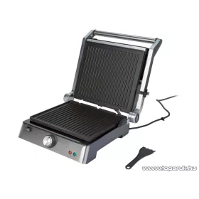   SilverCrest SKGE 2000 D3 INOX Asztali elektromos kontaktgrill, kivehető ILAG bevonatú sütőlapokkal, 2000W