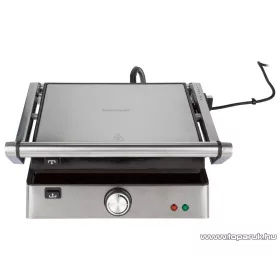   SilverCrest SKGE 2000 D3 INOX Asztali elektromos kontaktgrill, kivehető ILAG bevonatú sütőlapokkal, 2000W