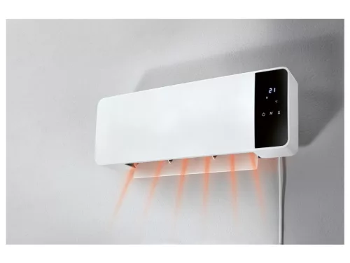 SilverCrest SKWH 2000 B2 SMA Kerámia PTC digitális fali hősugárzó / fűtőventilátor LED kijelzővel, távirányítóval, fehér, 2000W