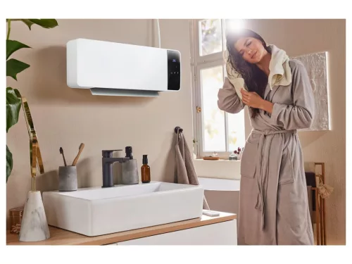 SilverCrest SKWH 2000 B2 SMA Kerámia PTC digitális fali hősugárzó / fűtőventilátor LED kijelzővel, távirányítóval, fehér, 2000W