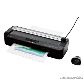   SilverCrest SLG 350 D2 BK A4-es hideg - meleg lamináló, laminátor, laminálógép görgős papírvágóval, 30 db lamináló fóliával, fekete, 380 W
