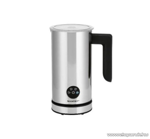 SilverCrest EDS SMA 500 H1 INOX nemesacél tejhabosító, 650 ml űrtartalmú tejforraló 4-féle tejhab üzemmóddal, 500W