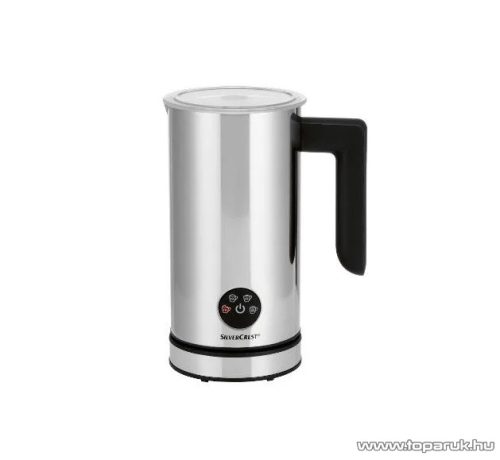 SilverCrest EDS SMA 500 H1 INOX nemesacél tejhabosító, 650 ml űrtartalmú tejforraló 4-féle tejhab üzemmóddal, 500W