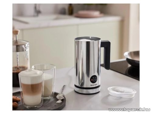 SilverCrest EDS SMA 500 H1 INOX nemesacél tejhabosító, 650 ml űrtartalmú tejforraló 4-féle tejhab üzemmóddal, 500W