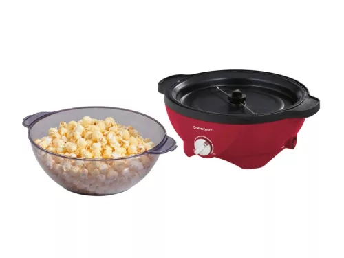 A SILVERCREST popcornkészítő lefele fordított fedele mint kényelmes popcorn tálalótál