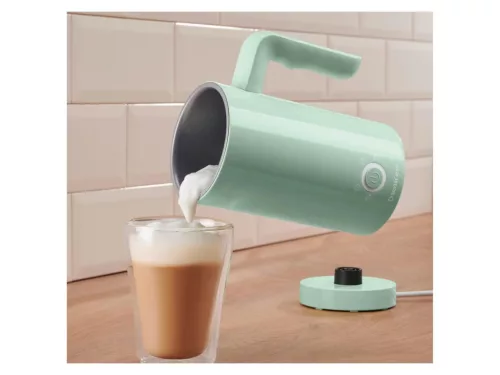 SilverCrest SMSP 500 A1 GREEN Tejhabosító, 300 ml űrtartalmú tejforraló 4 féle tejhab üzemmóddal, pisztácia zöld, 500 W