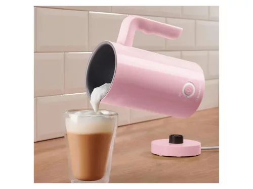 SilverCrest SMSP 500 A1 PINK Tejhabosító, 300 ml űrtartalmú tejforraló 4 féle tejhab üzemmóddal, rózsaszín, 500 W
