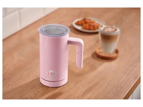 SilverCrest SMSP 500 A1 PINK Tejhabosító, 300 ml űrtartalmú tejforraló 4 féle tejhab üzemmóddal, rózsaszín, 500 W