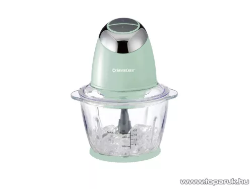 SilverCrest SMZC 500 D2 GREEN Üvegtálas konyhai aprító, jégdaráló funkcióval, 500 W, 1,2 literes, zöld