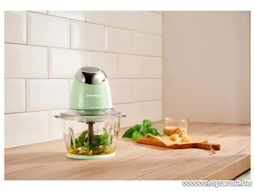 SilverCrest SMZC 500 D2 GREEN Üvegtálas konyhai aprító, jégdaráló funkcióval, 500 W, 1,2 literes, zöld