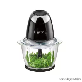   SilverCrest SMZC 500 C3 BK Retro 1973 Üvegtálas konyhai aprító, jégdaráló funkcióval, 500 W, 1,2 literes, fekete