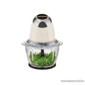   SilverCrest SMZC 500 C3 CM Retro 1973 Üvegtálas konyhai aprító, jégdaráló funkcióval, 500 W, 1,2 literes, krém