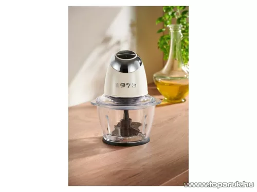 SilverCrest SMZC 500 C3 CM Retro 1973 Üvegtálas konyhai aprító, jégdaráló funkcióval, 500 W, 1,2 literes, krém
