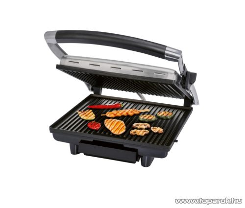 SilverCrest SPM 2000 E2 Elektromos asztali grillsütő, kontakt grill, panini sütő, panini grill (tapadásmentes ILAG bevonattal), 2000 W