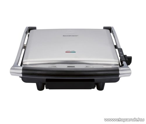 SilverCrest SPM 2000 E2 Elektromos asztali grillsütő, kontakt grill, panini sütő, panini grill (tapadásmentes ILAG bevonattal), 2000 W