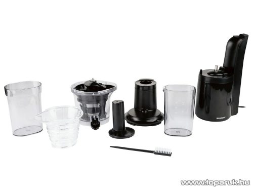SilverCrest SSJBK 300 B3 Slow Juicer elektromos lassú zöldség és gyümölcsprés, fekete, 300W