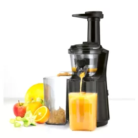 SilverCrest SSJ 300 C1 NEU slow juicer lassú gyümölcs- és zöldségprés 300W teljesítménnyel, fekete