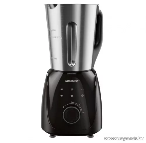 (BONTOTT CSOMAGOLÁS / 360280) SilverCrest SSMK 1000 A1 INOX nemesacél levesfőző, álló turmixgép főző funkcióval, krémleves főző mixer, 1000 W, 1,75 literes