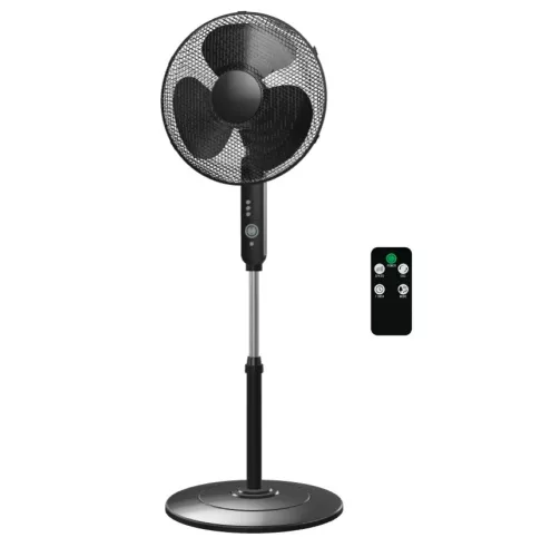 Tronic / SilverCrest SSVF 45 D2 BK Álló ventilátor oszcilláció és időzítő funkcióval + távirányítóval, 45 W, fekete
